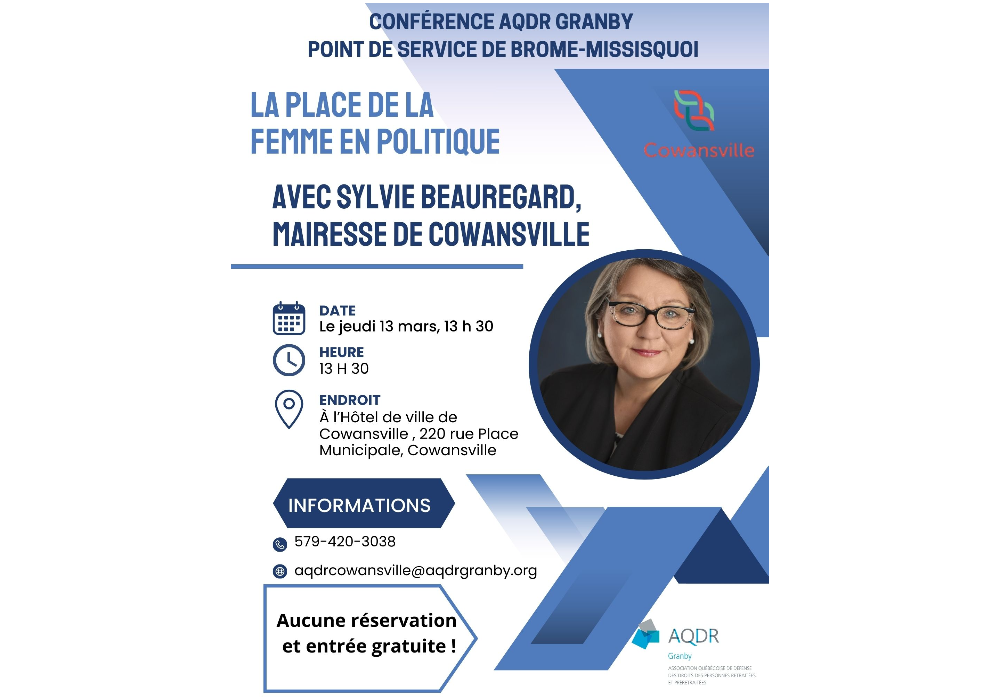 CONFÉRENCE INSPIRANTE : LA PLACE DE LA FEMME EN POLITIQUE